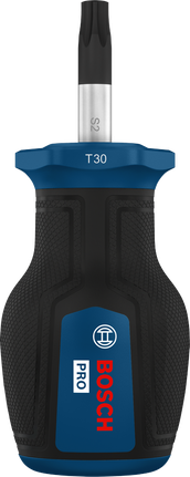 Tua vít đầu ngắn Bosch PRO TX30 có tay cầm nhỏ gọn.